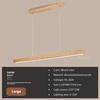 Suspension linéaire bois Alba bois clair 120 cm