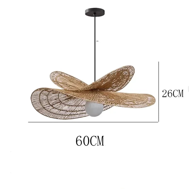 Dimensions suspension rotin Sabi Ø 60 cm, hauteur 26 cm
