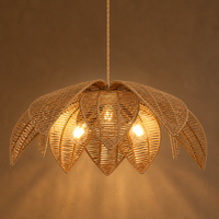 Suspension en Rotin Feuilles Bora