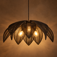 Suspension en Rotin Feuilles Bora
