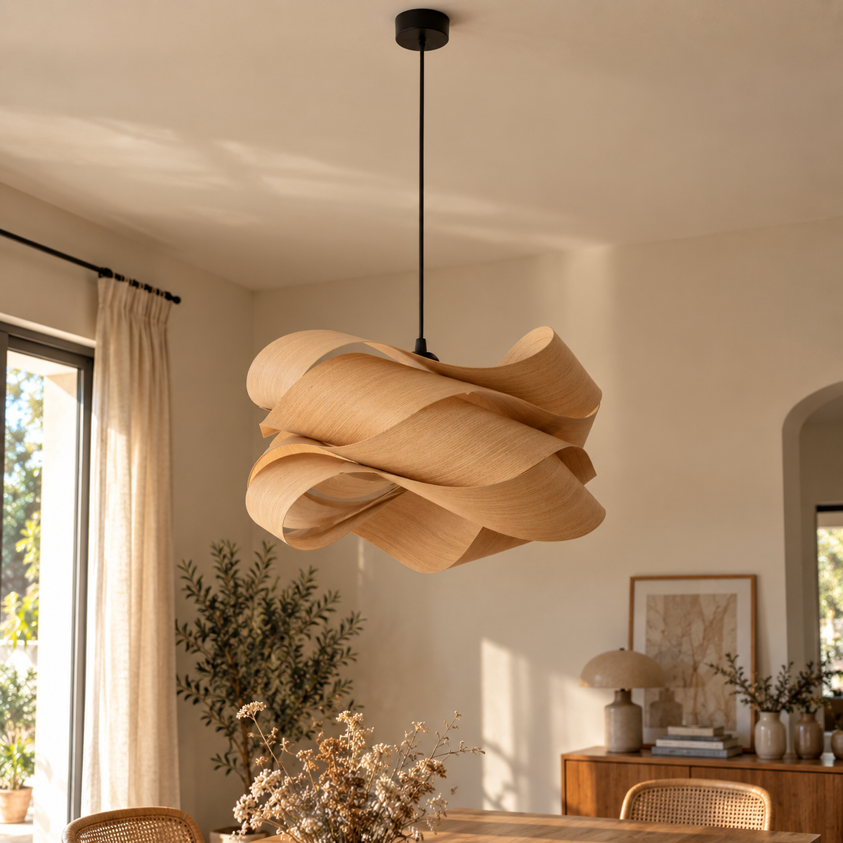Suspension en Bois Ruban